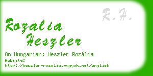 rozalia heszler business card