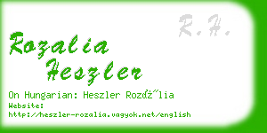 rozalia heszler business card